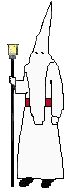 Uniforme nazareno de la Hermandad de la Santa Cena — capuz y túnica blancos